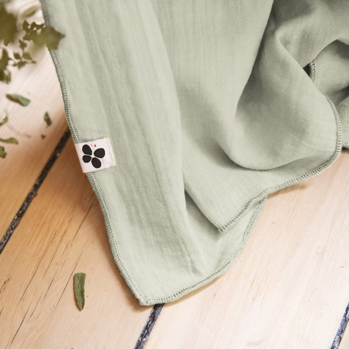 Voilage ajustable en Gaze de coton vert, EDEN
