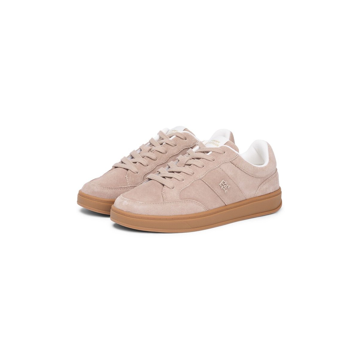 Heritage Court Suede Trainers taupe, TOMMY HILFIGER