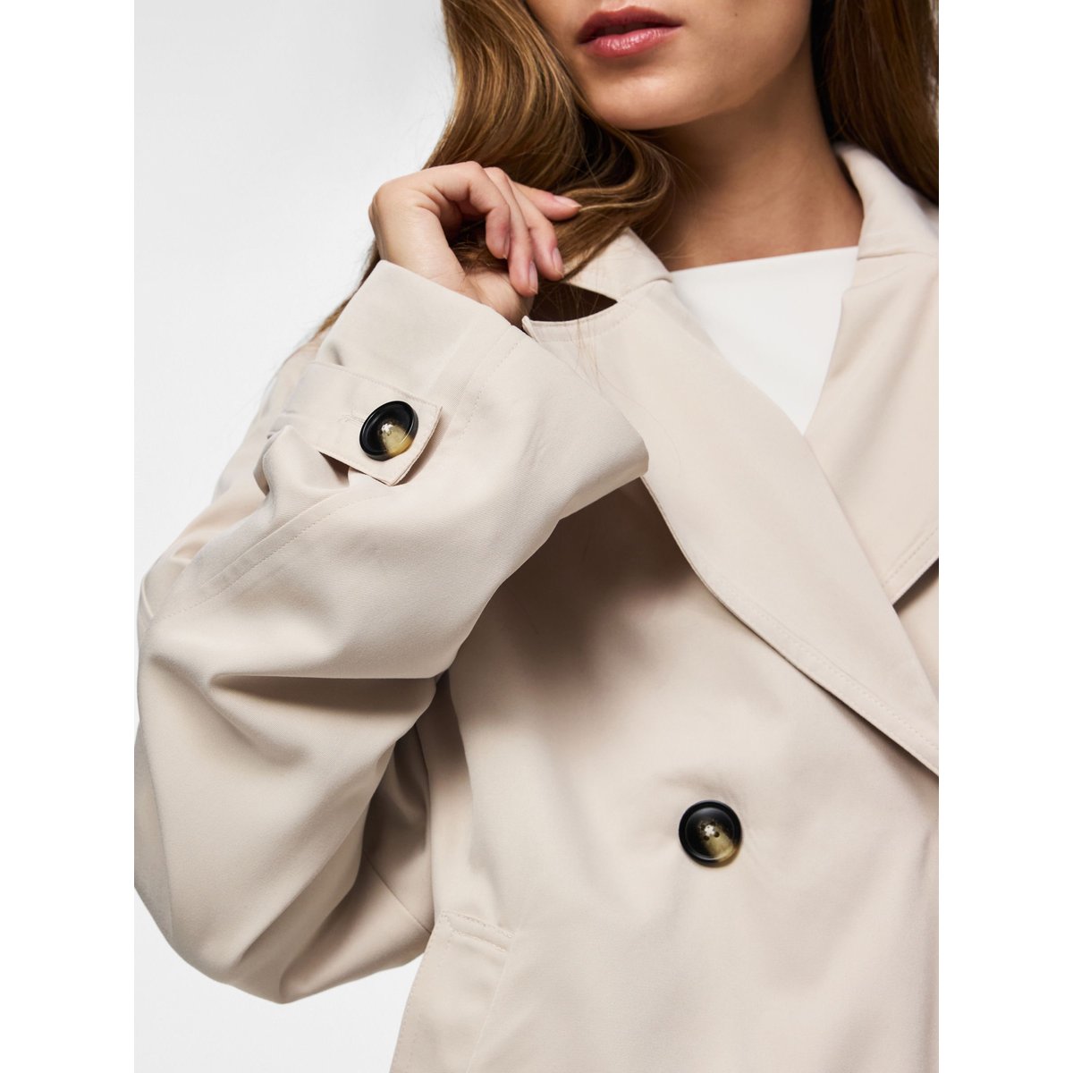 Trench court gris - silver gray, PIECES