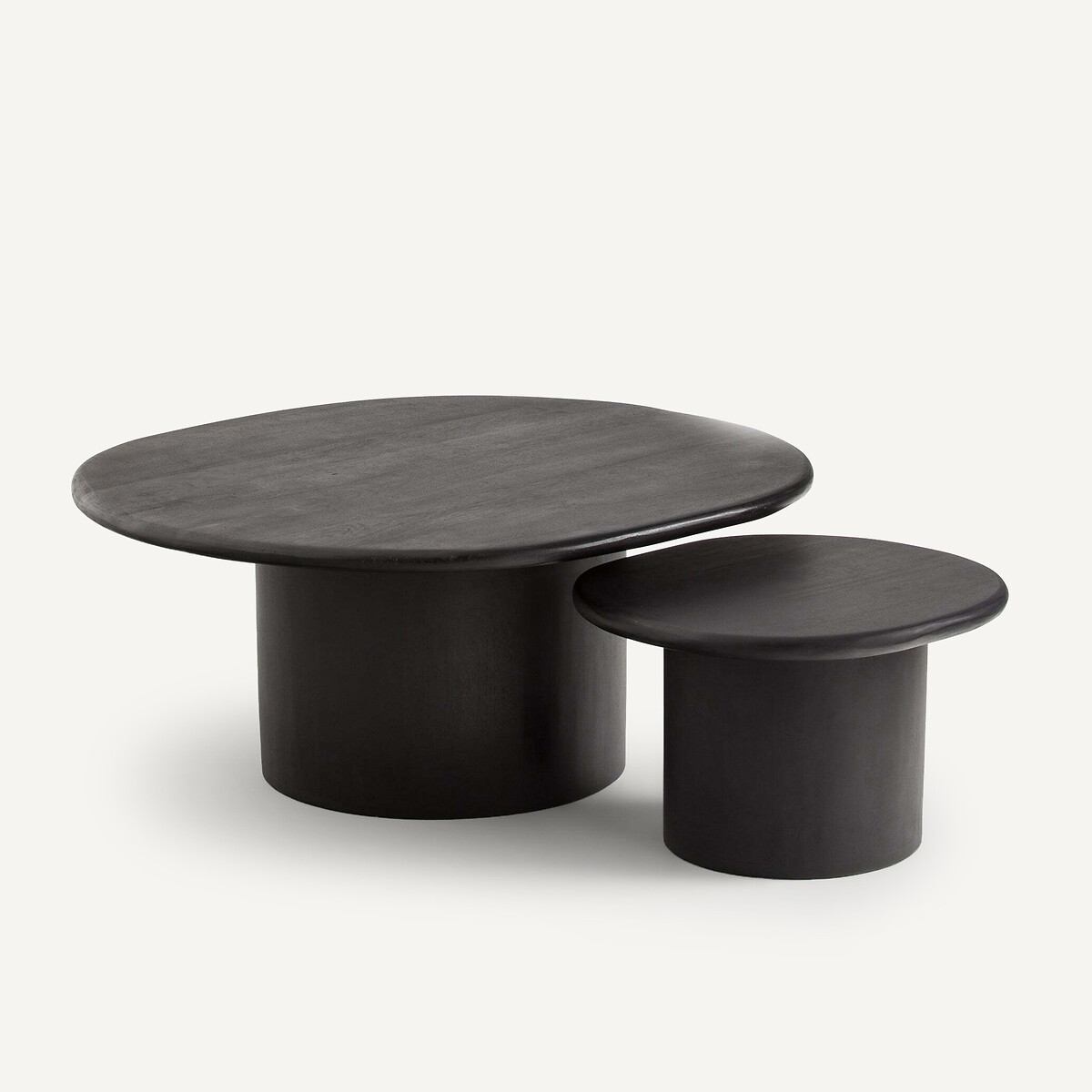 Oreus Coffee Table in Solid Acacia, Height 38.5cm black, AM.PM