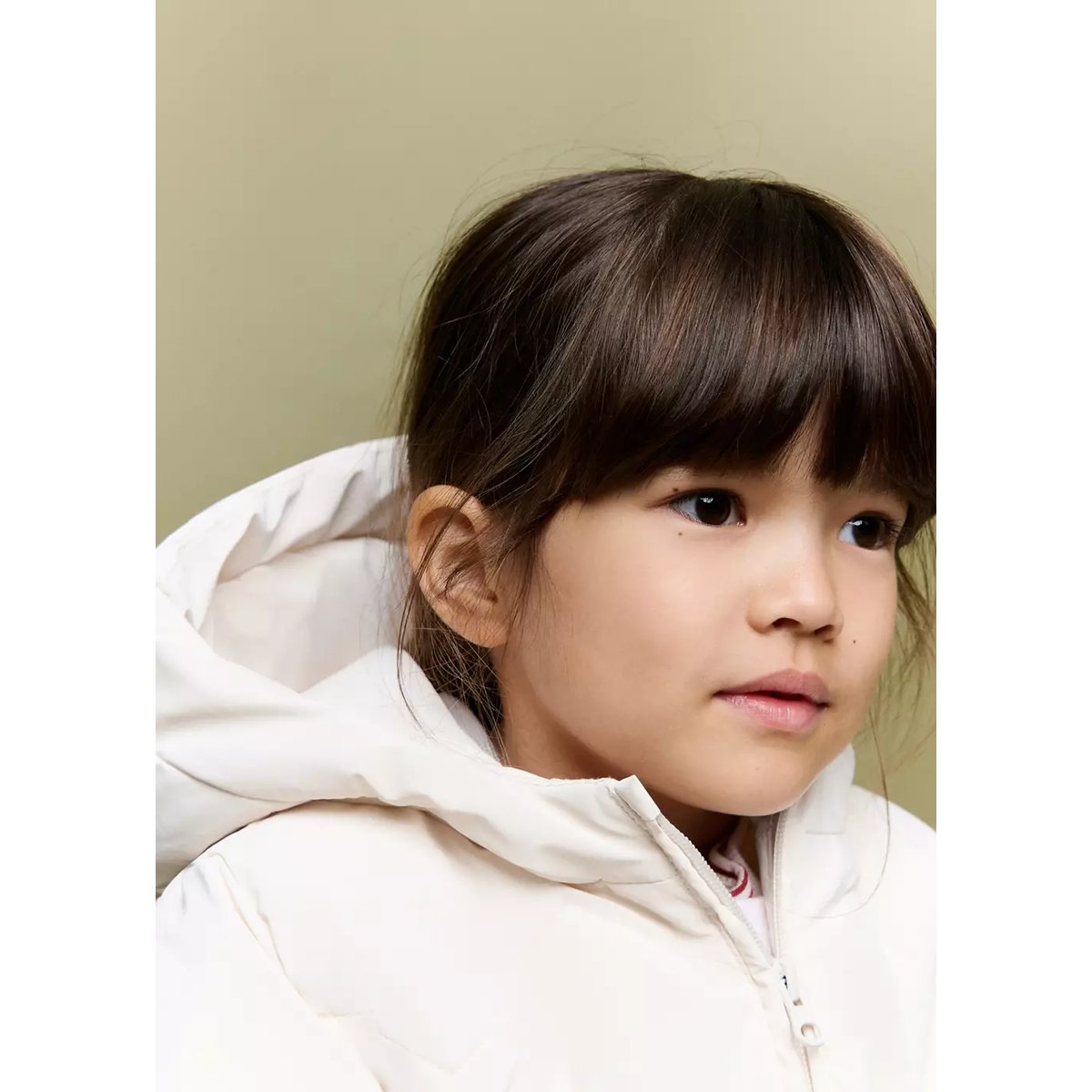Anorak matelassé long gris glacé, MANGO BABY