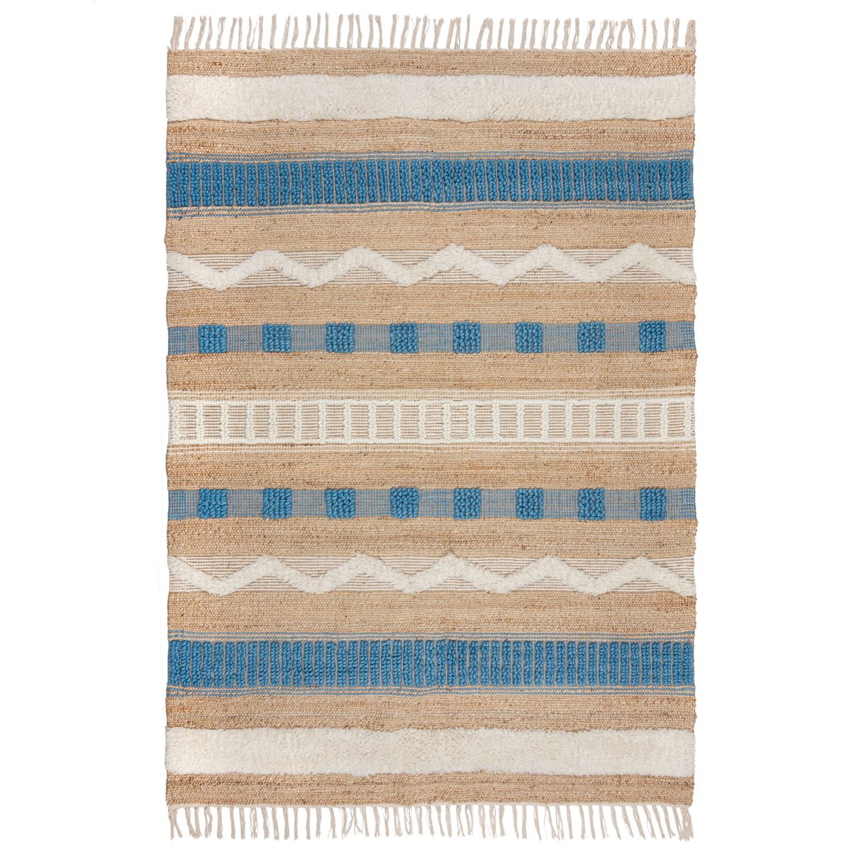 Tapis en jute Medina bleu bleu, FLAIR RUGS