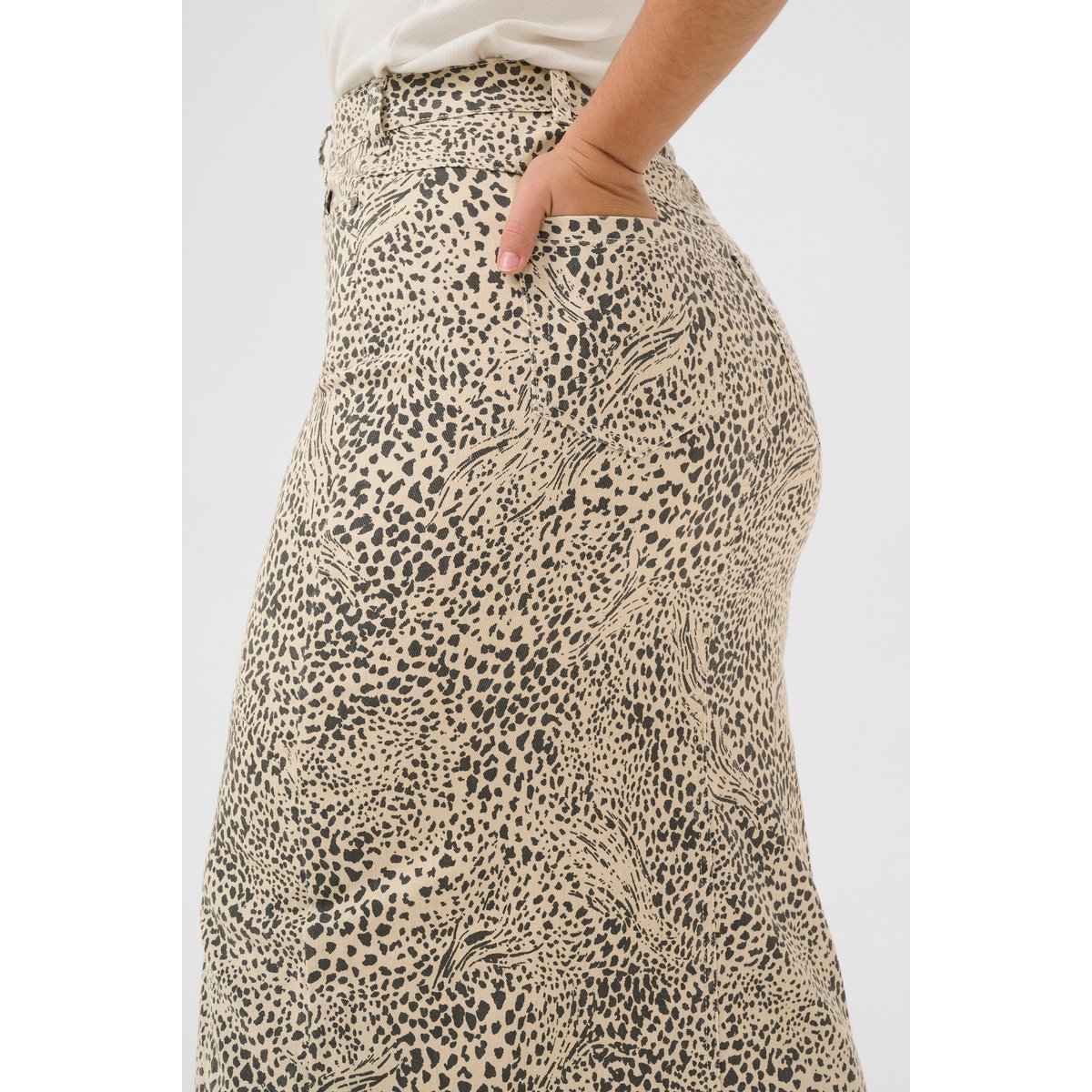 Skirt imprimé abstract leopard, KAFFE CURVE