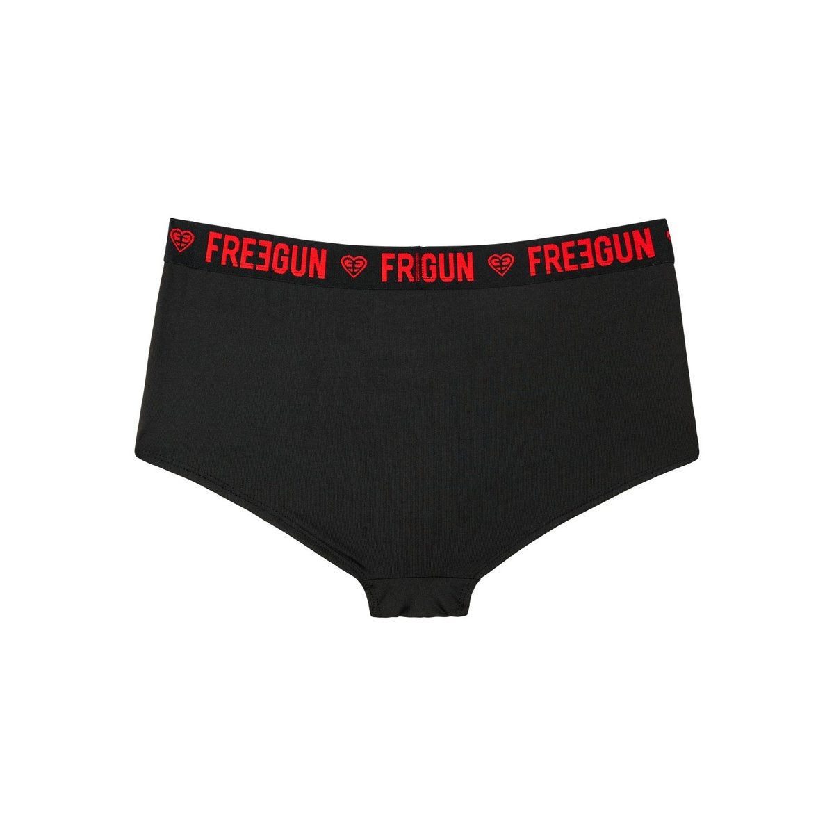 Lot De 4 Shortys Microfibre noir/gris/rouge, FREEGUN