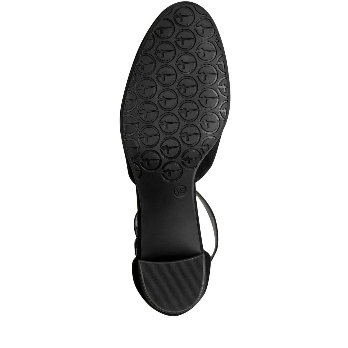 Escarpin en cuir noir zèbre, TAMARIS