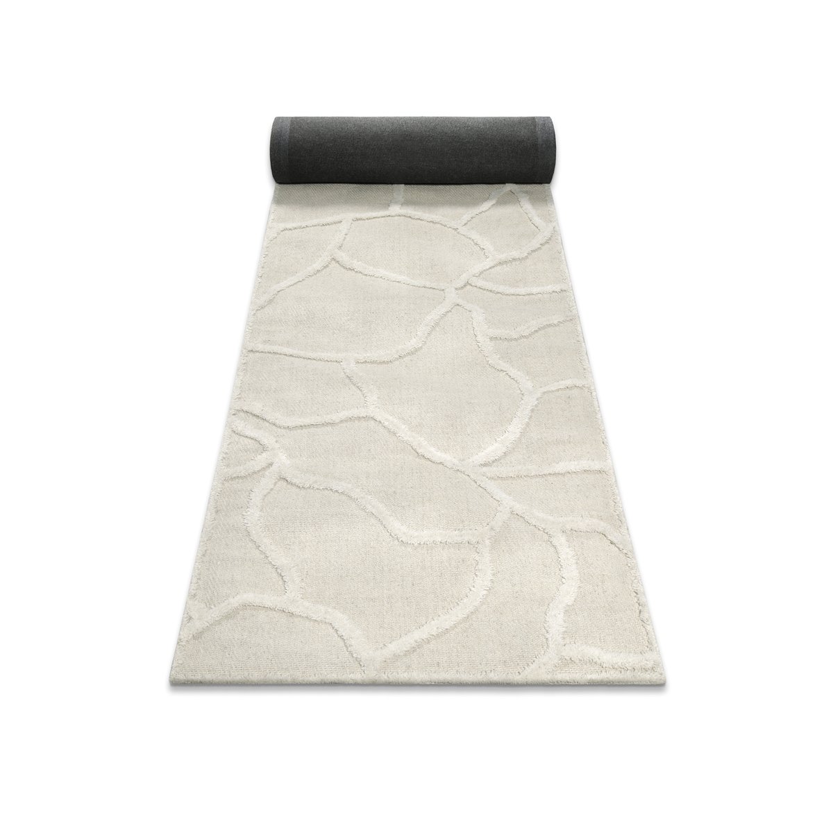 Tapis couloir moderne à motifs organiques , Hamptons TWENTYSIX blanc crème, WECON HOME