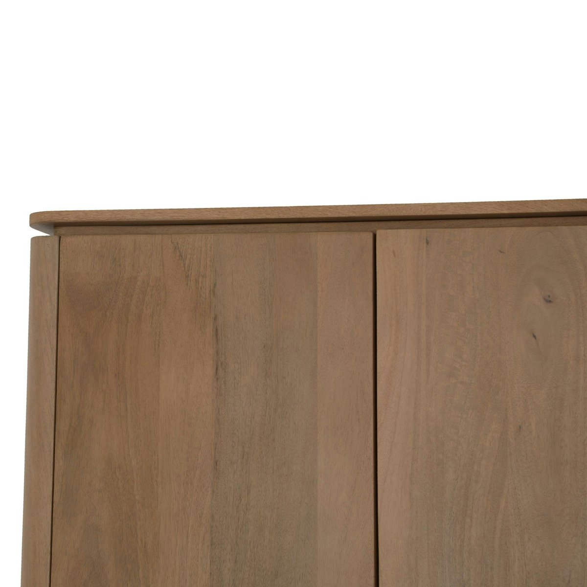 Buffet haut 4 portes en bois de manguier 90 cm KASO bois naturel, PIER IMPORT