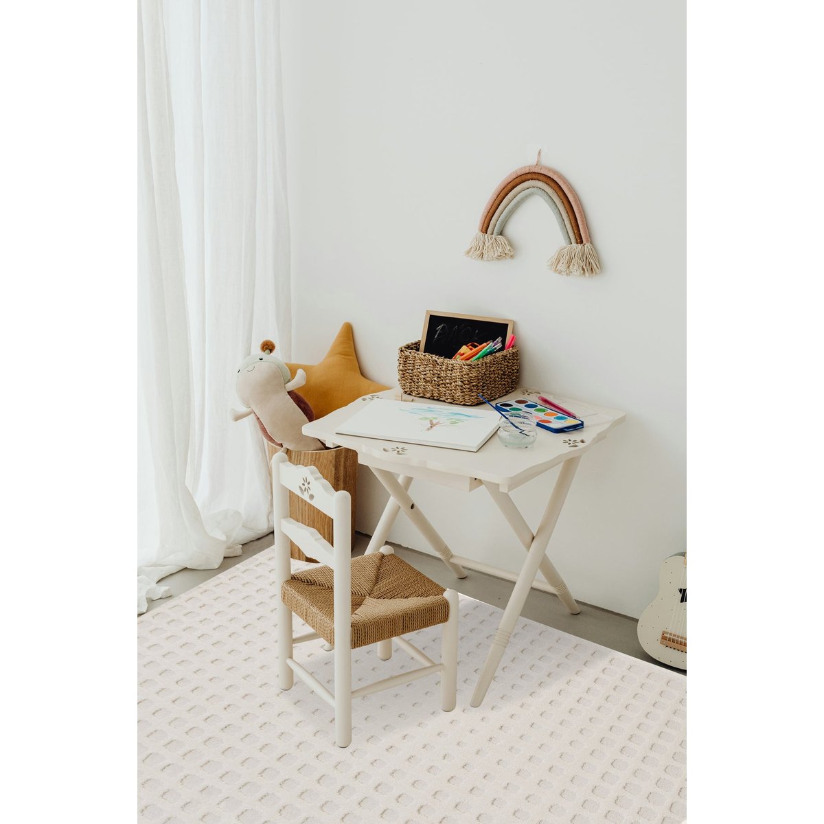 Tapis à relief doux et élégant PIXEL beige sable, AFK LIVING
