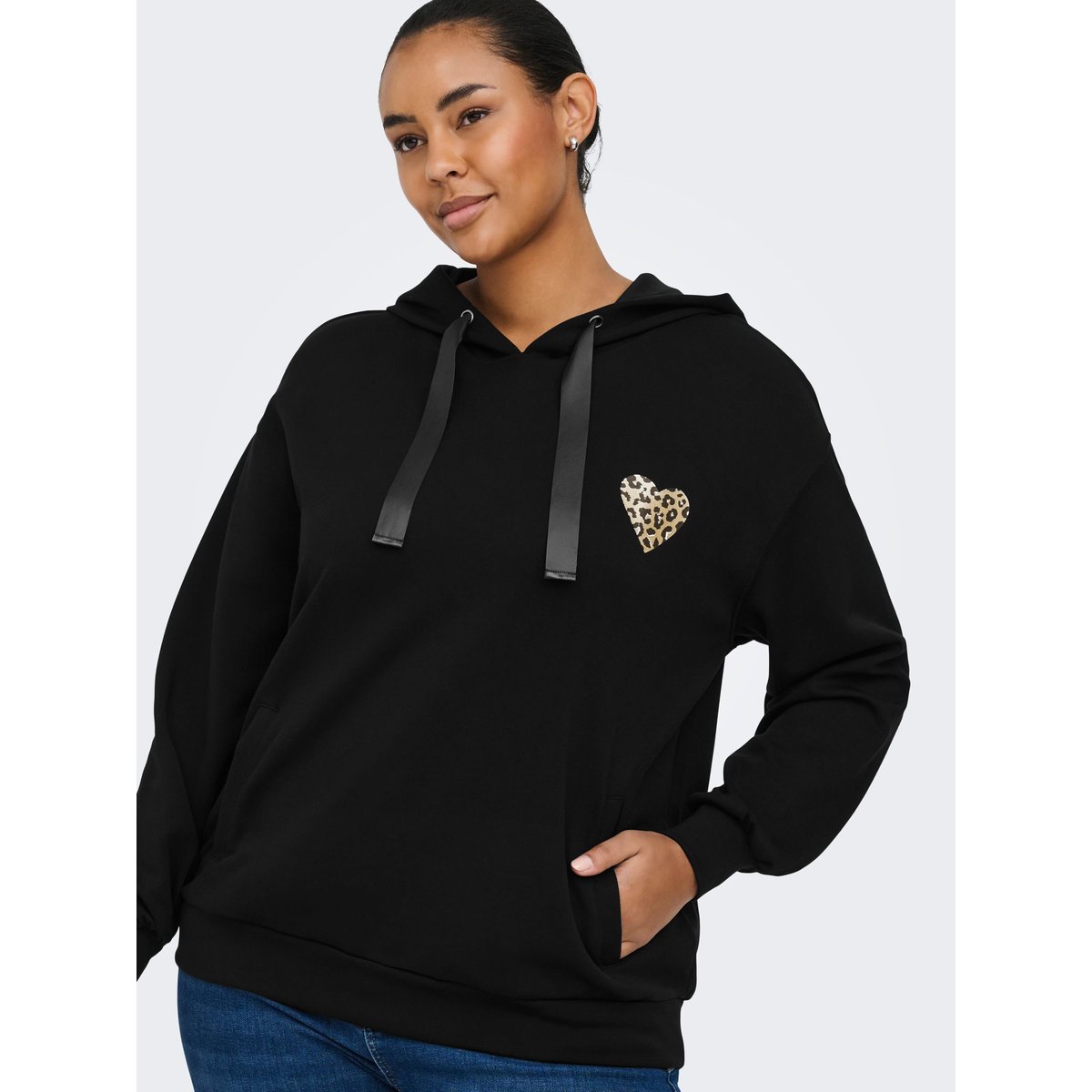 Sweat À Capuche noire - black, ONLY CARMAKOMA