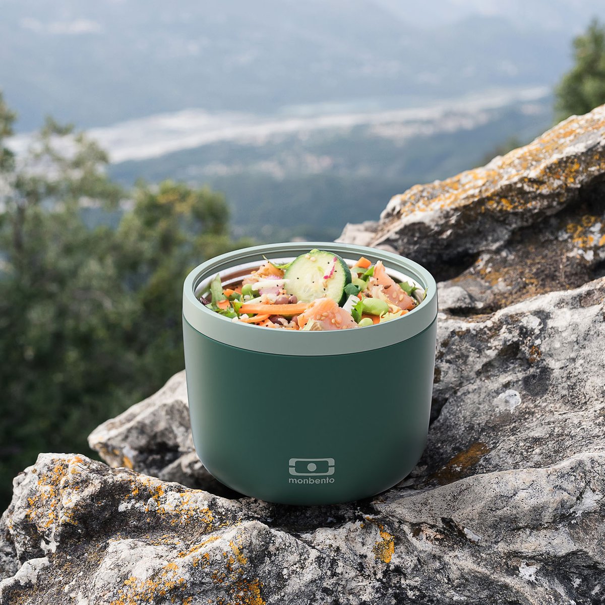 Lunch box isotherme 550ml, MB Element vert bicolor, MONBENTO