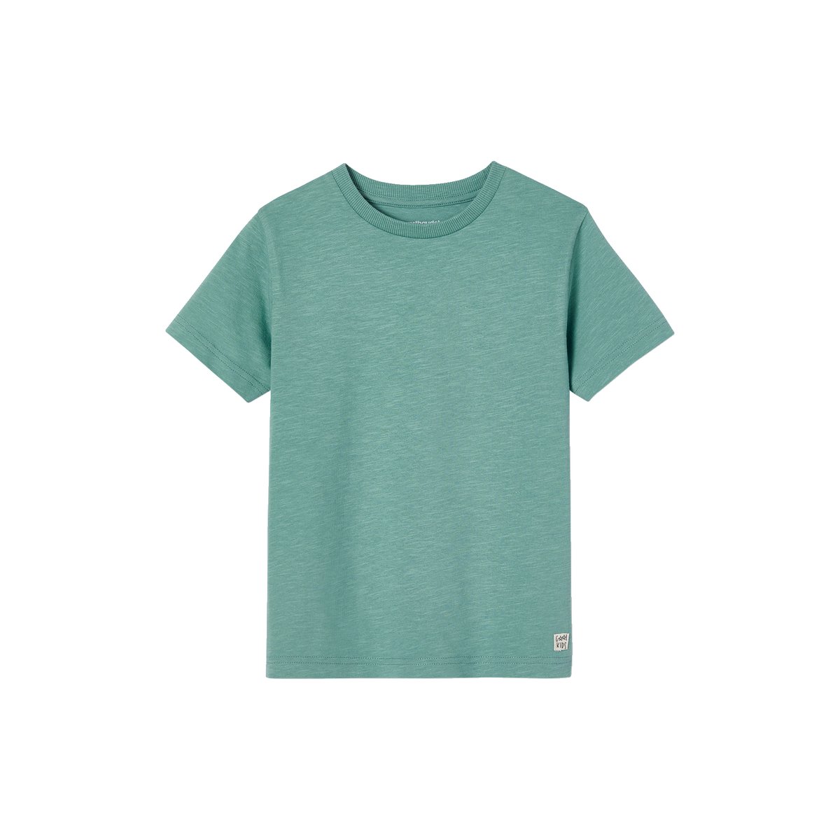 T-shirt couleur manches courtes sauge, VERTBAUDET