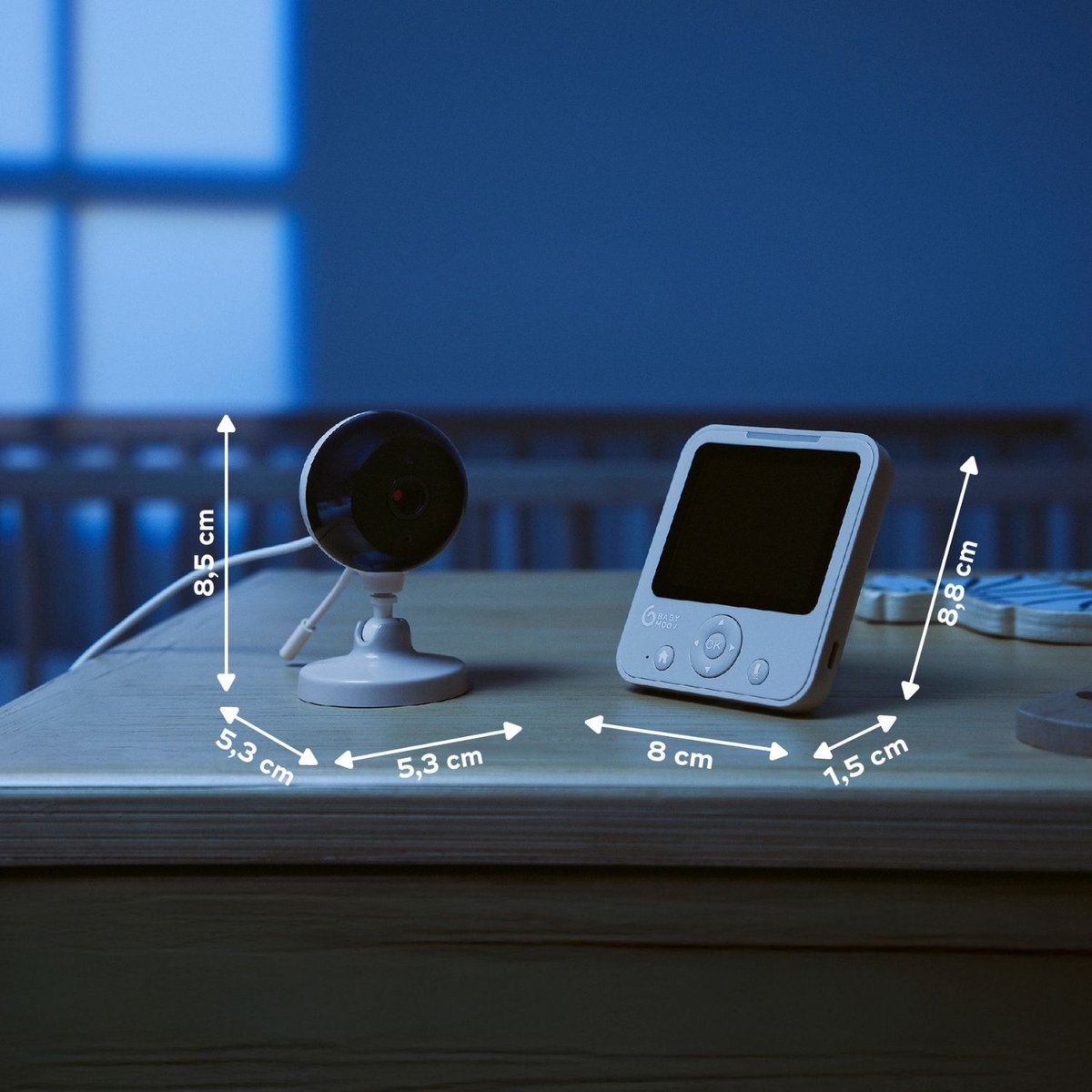 Babyphone caméra compact Yoo Start gris clair, BABYMOOV