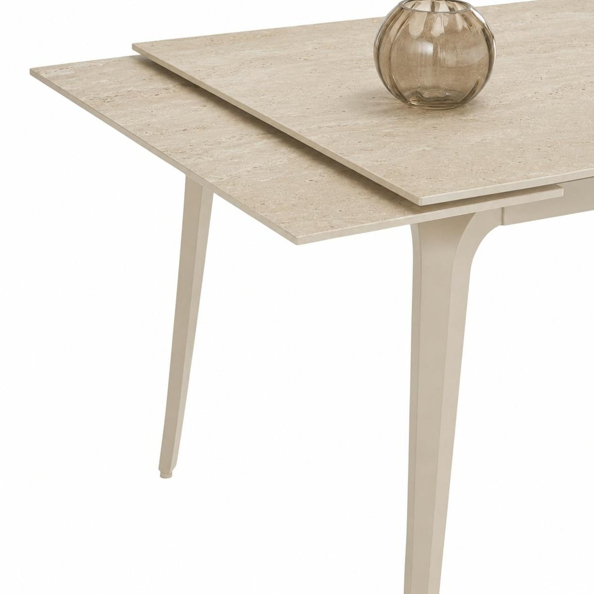 Table en céramique extensible 140 / 220 cm LORA travertin, PIER IMPORT