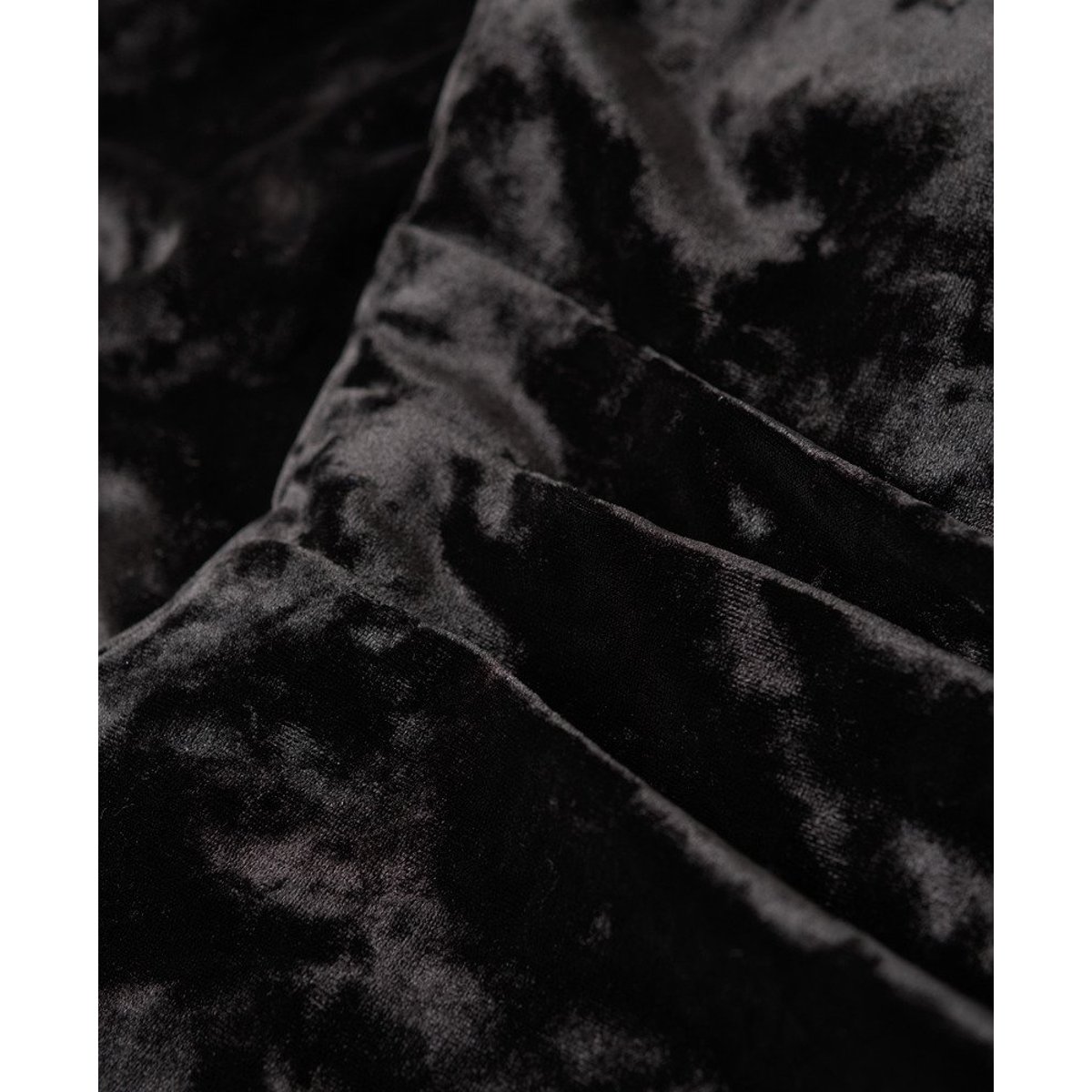 Robe longue en velours noir, SUPERDRY