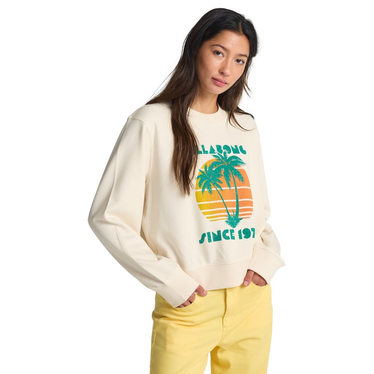 Sweat à capuche MY FAVE BEACH blanc salt crystal, BILLABONG