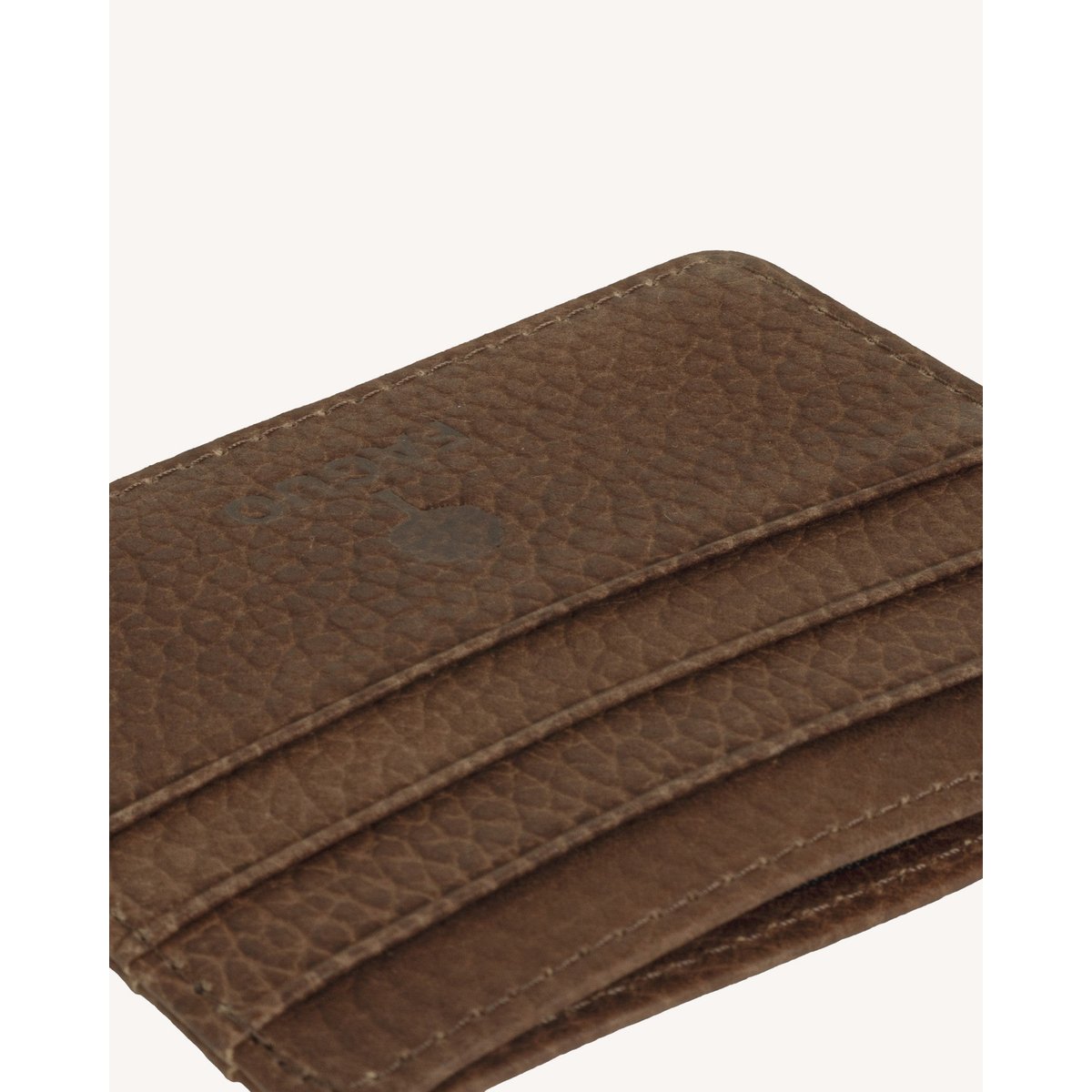 Porte-cartes cuir CARD HOLDER camel, FAGUO