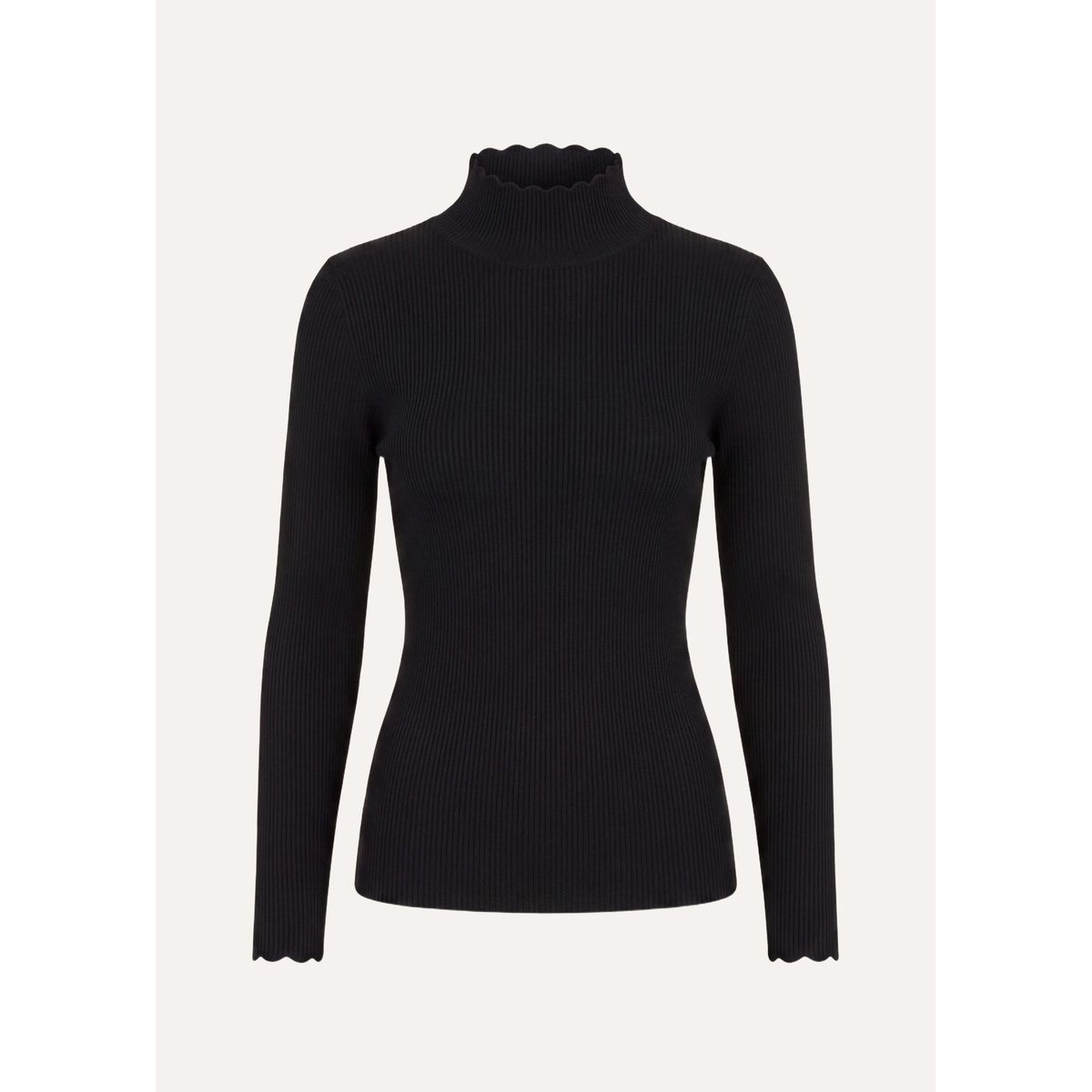 Pull manches longues en laine et coton biologique noir, LA FEE MARABOUTEE