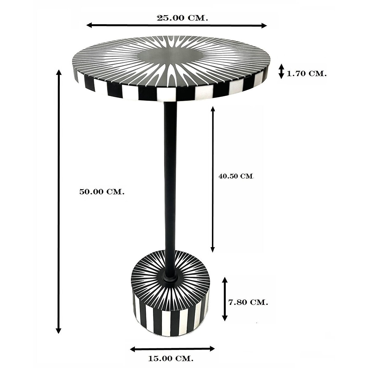 Table d appoint Iris Ø25cm noir, KARE DESIGN