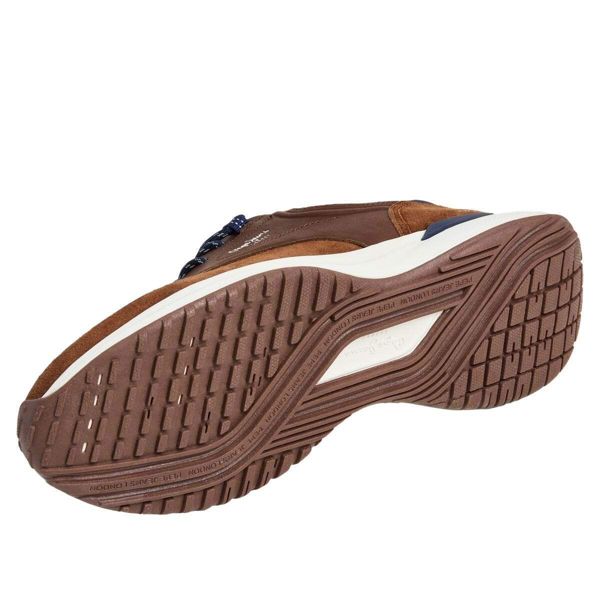 Bampton - Baskets En Daim Avec Détails En Cuir brun noyer, PEPE JEANS