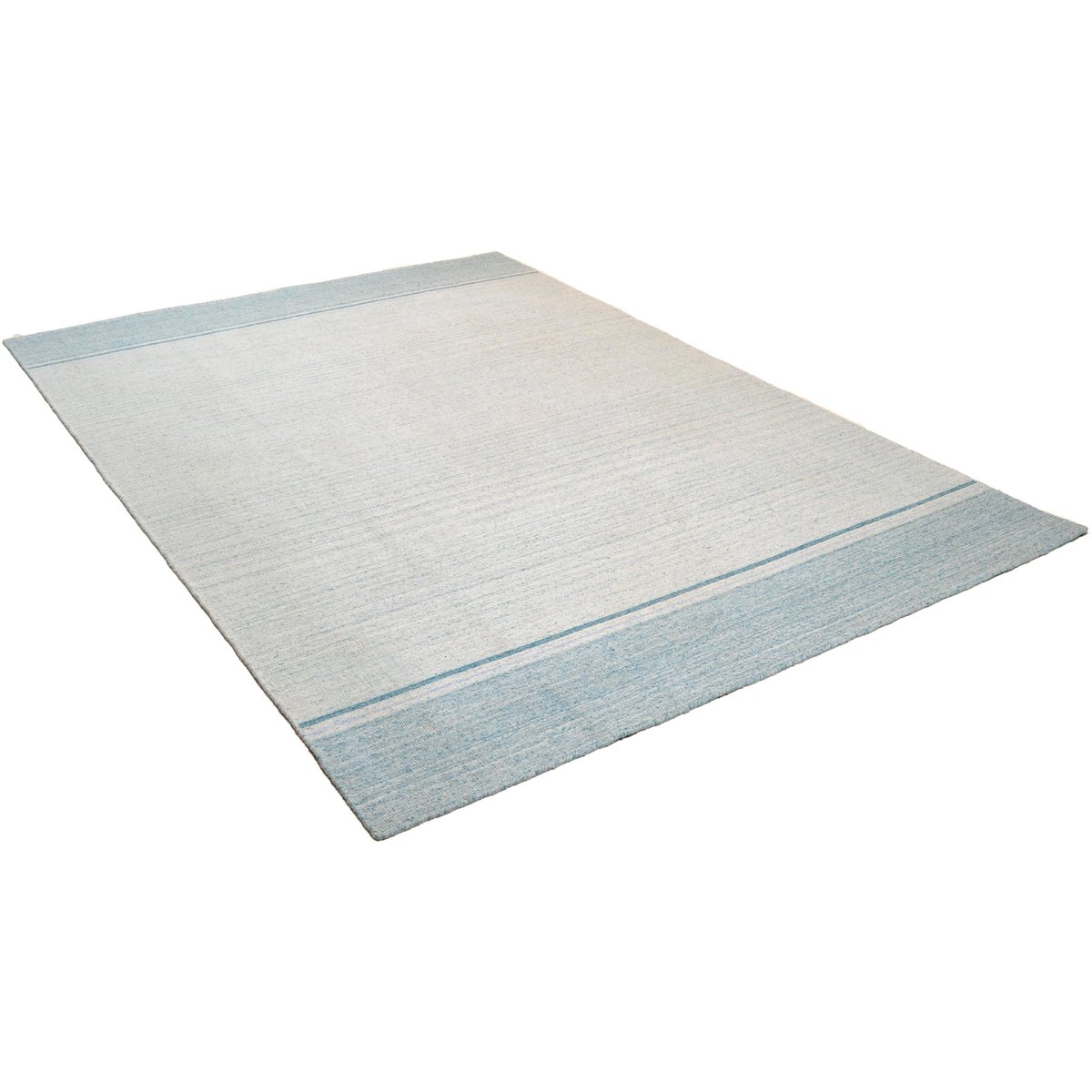 Tapis Arizona tissé main réversible viscose turquoise multicolore, THEKO