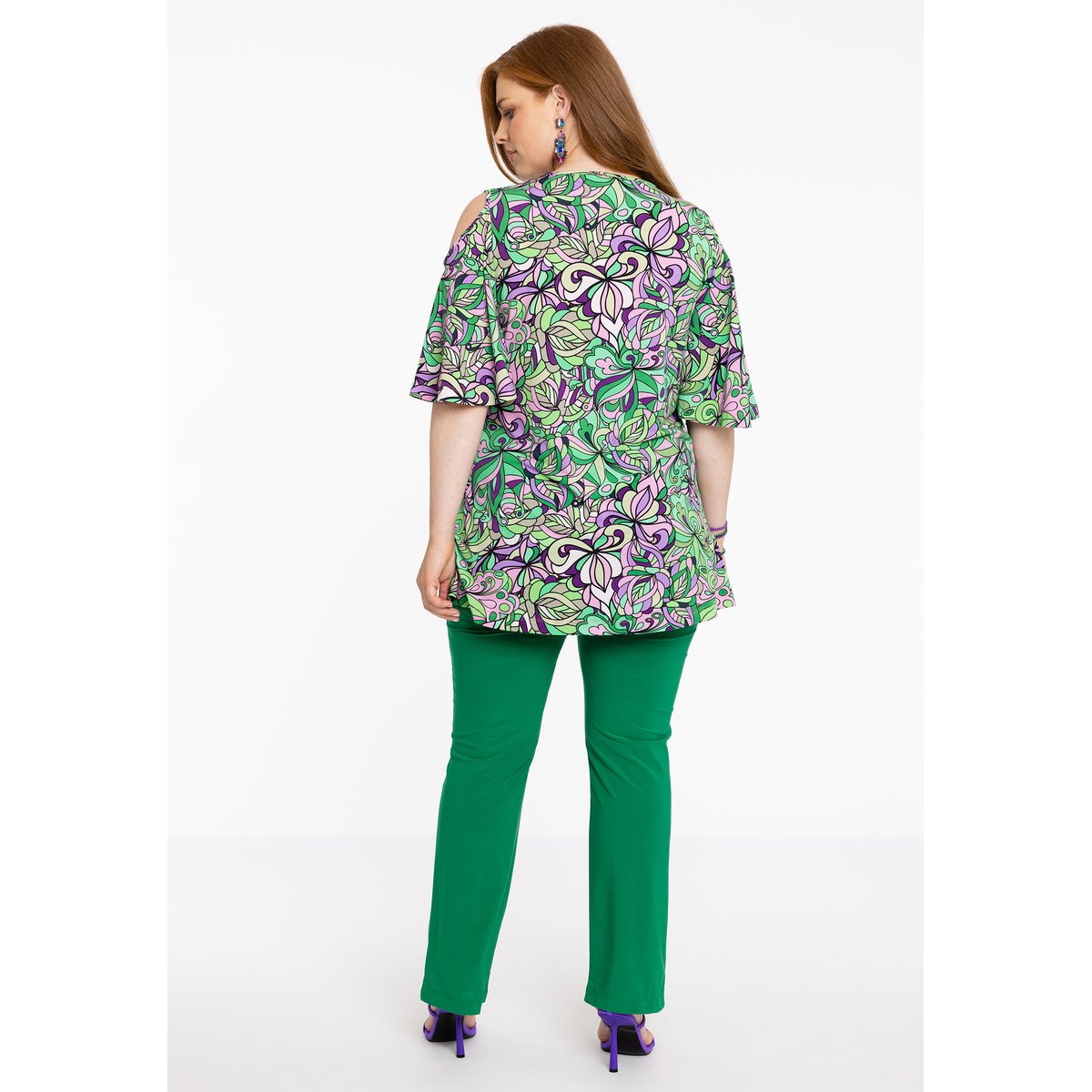 Tunique imprimée paisley vert, YOEK