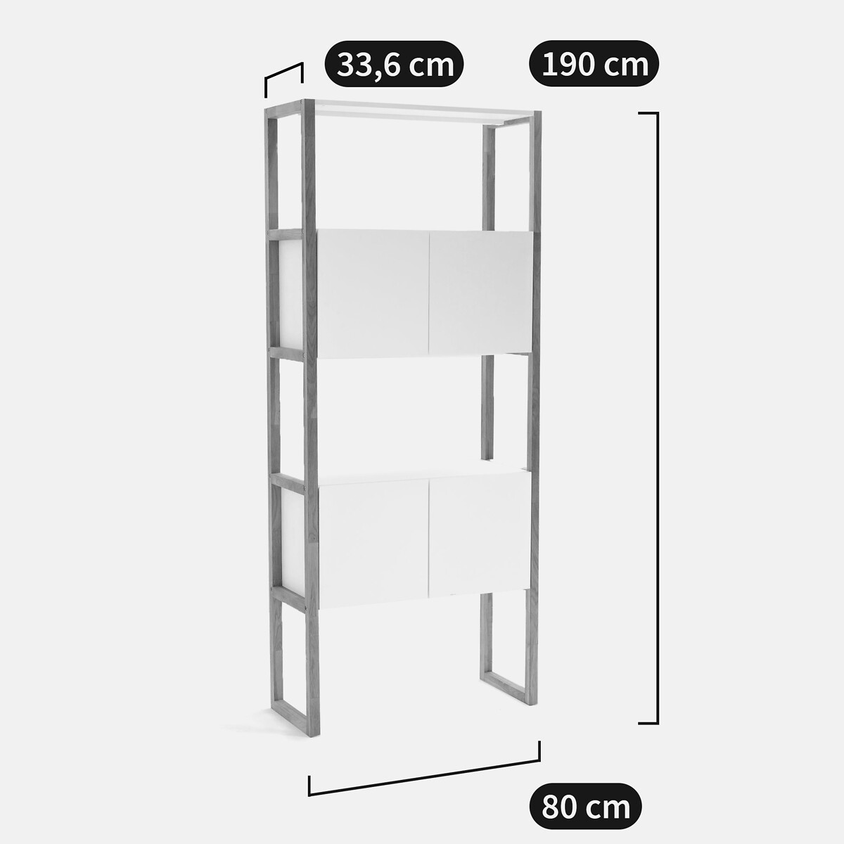 Scaffale libreria contenitore, Compo bianco, LA REDOUTE INTERIEURS