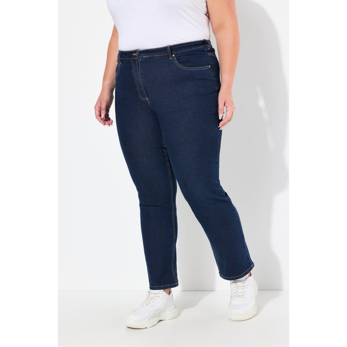 Jean Mandy 5 poches, jambe droite bleu jean, ULLA POPKEN