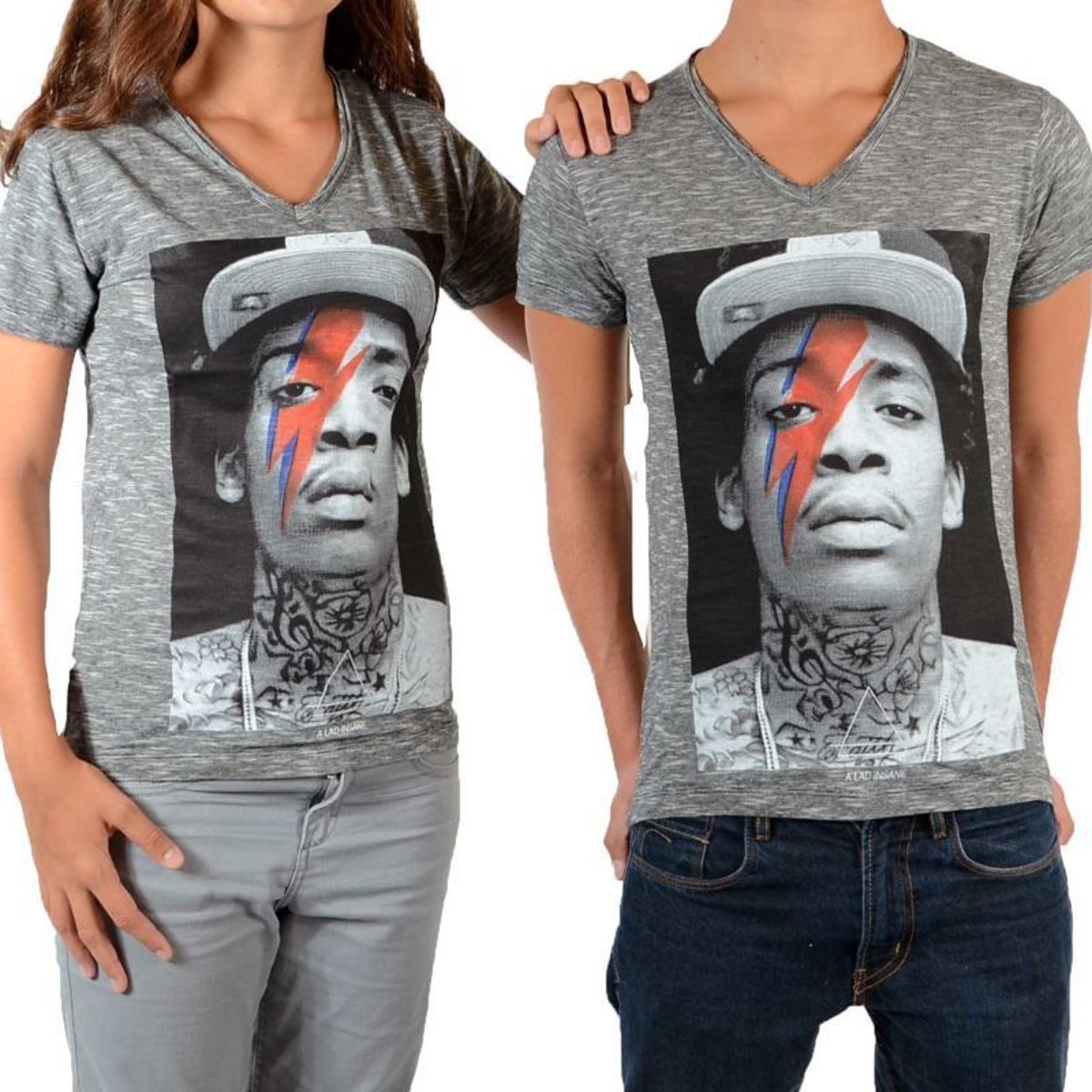 Tee Shirt Wizka SS Wiz Khalifa Mixte gris, LITTLE ELEVENPARIS
