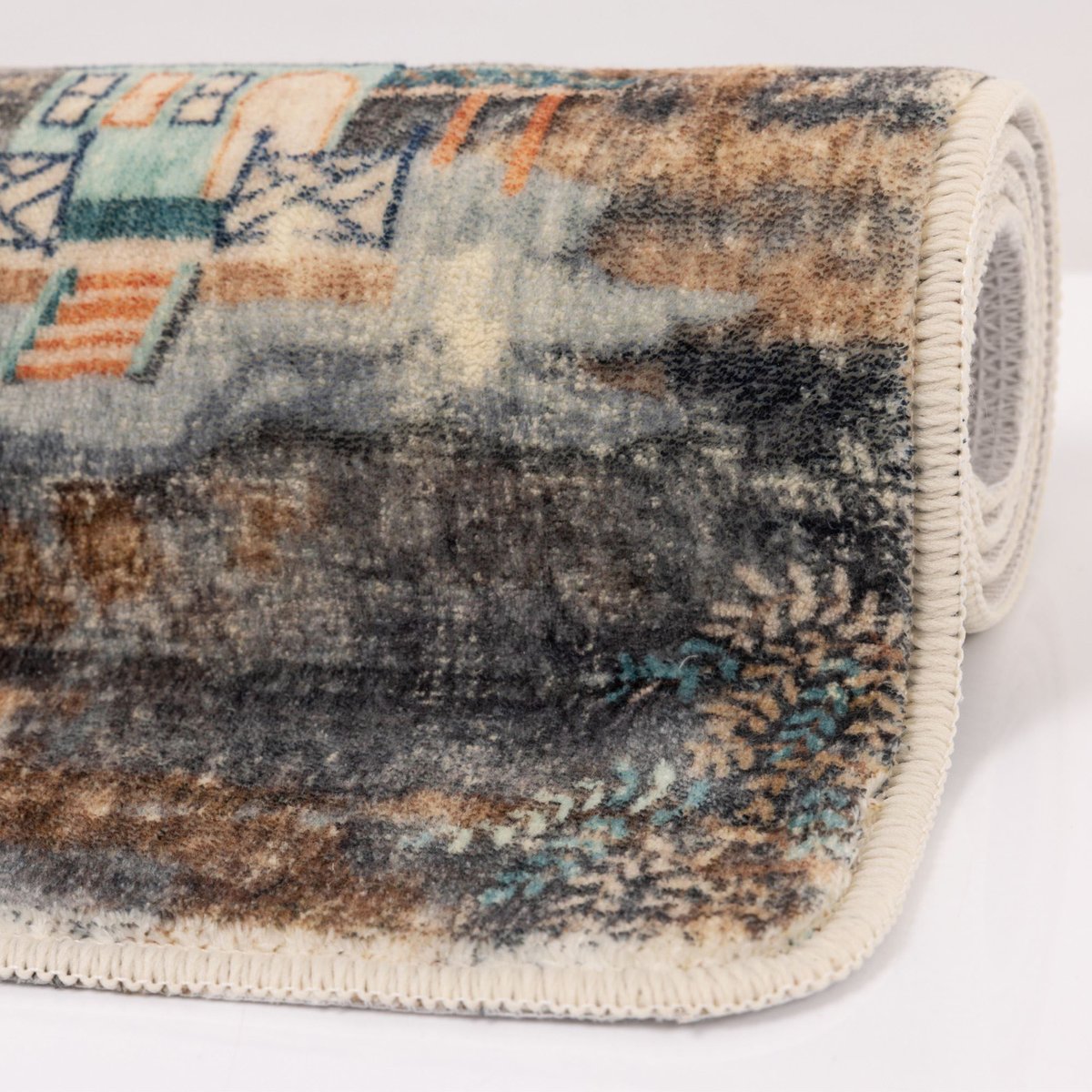 Tapis de bain imprimé doux - AQUATA beige multi, GINO FALCONE