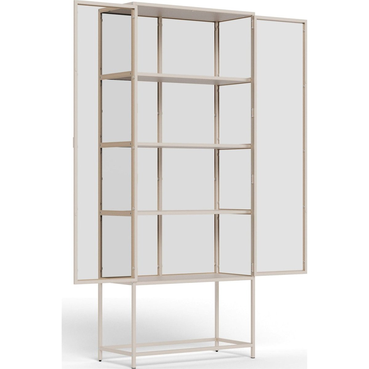 Vitrine deux portes collection SEAFORD beige, RECOLLECTION