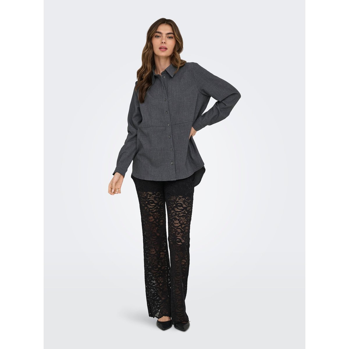Chemise dark grey melange, JDY