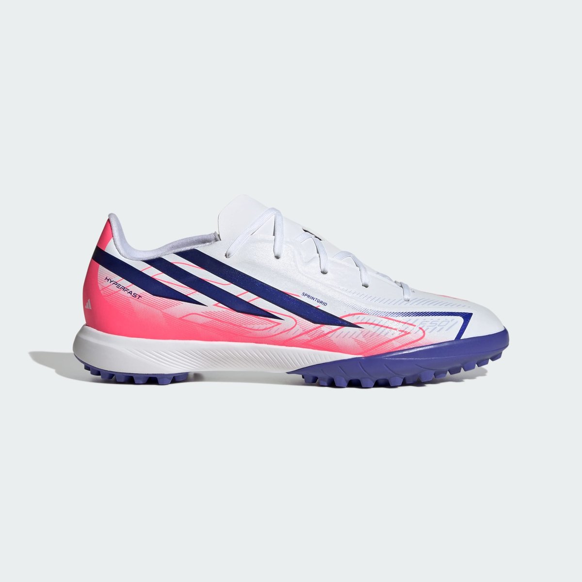 Chaussure De Football F50 Hyperfast League Turf Enfants Chaussure De Football F50 Hyperfast League Turf Enfants cloud white / solar purple / solar turbo, adidas Performance