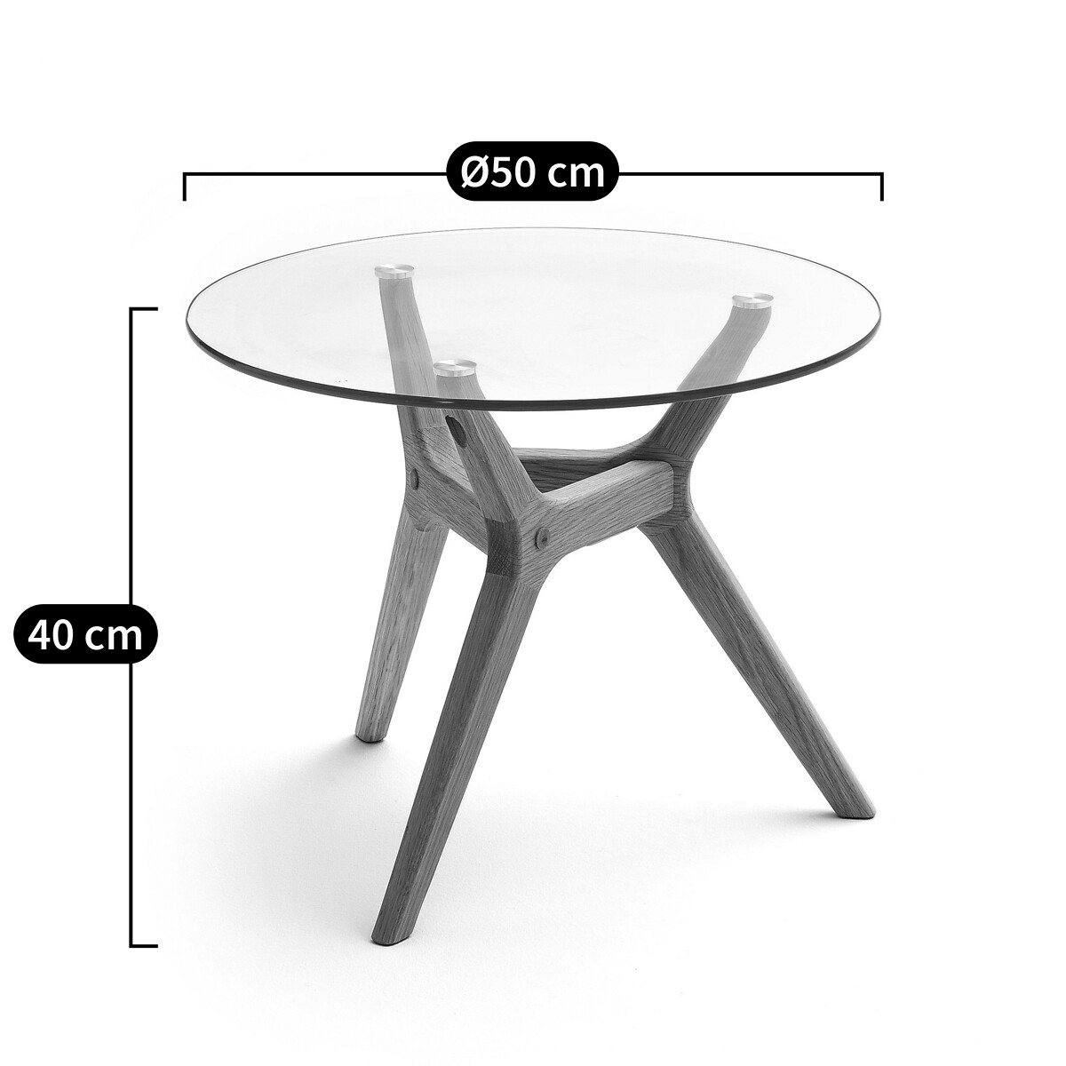Table basse chêne Ø50 cm, Maricielo chêne naturel, AM.PM