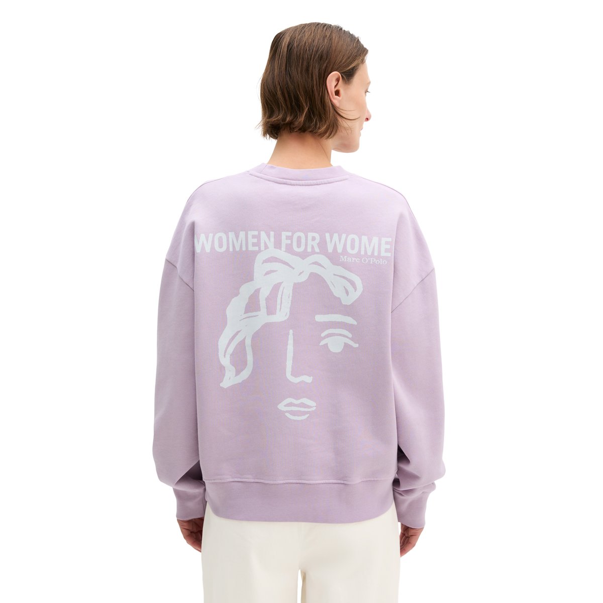 Woman's Day T-Sweatshirt loose en pur coton bio lilas, MARC O'POLO