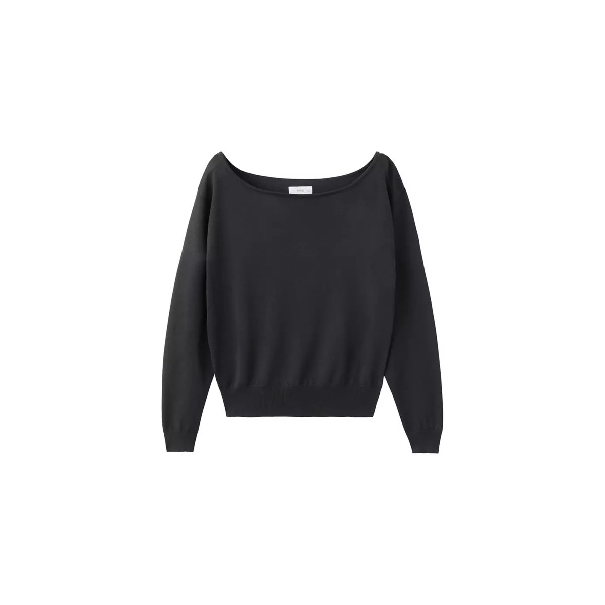 Pull maille épaules dénudées gris anthracite, MANGO TEEN
