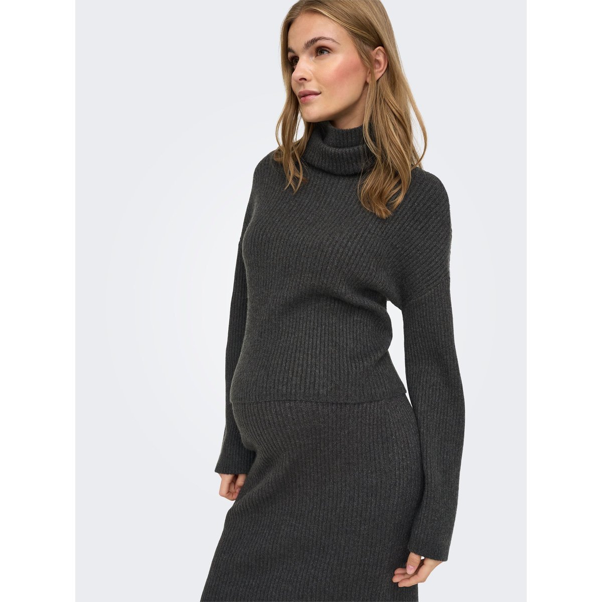 Pull En Maille dark grey melange, ONLY