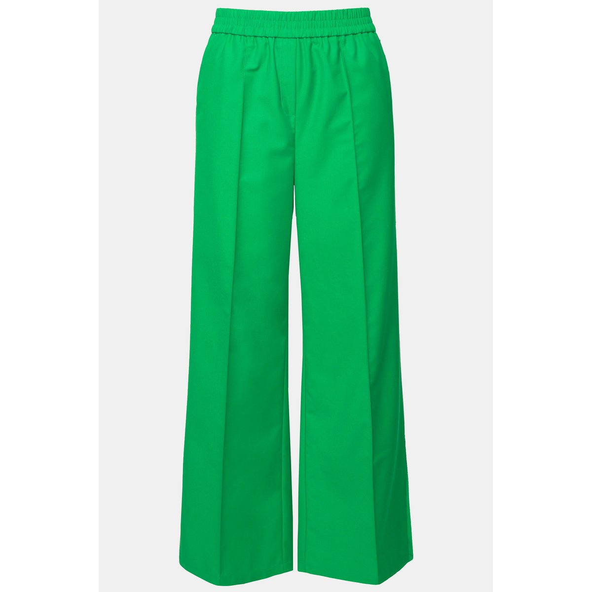Pantalon à jambe large et taille élastique. vert, STUDIO UNTOLD