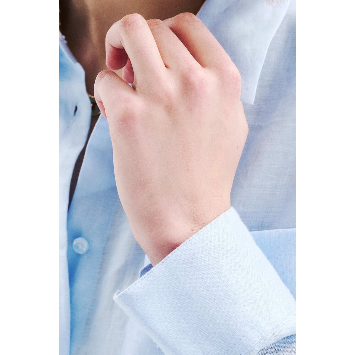 Chemise oversize col CSANDINETTE bleu ciel, CAROLL