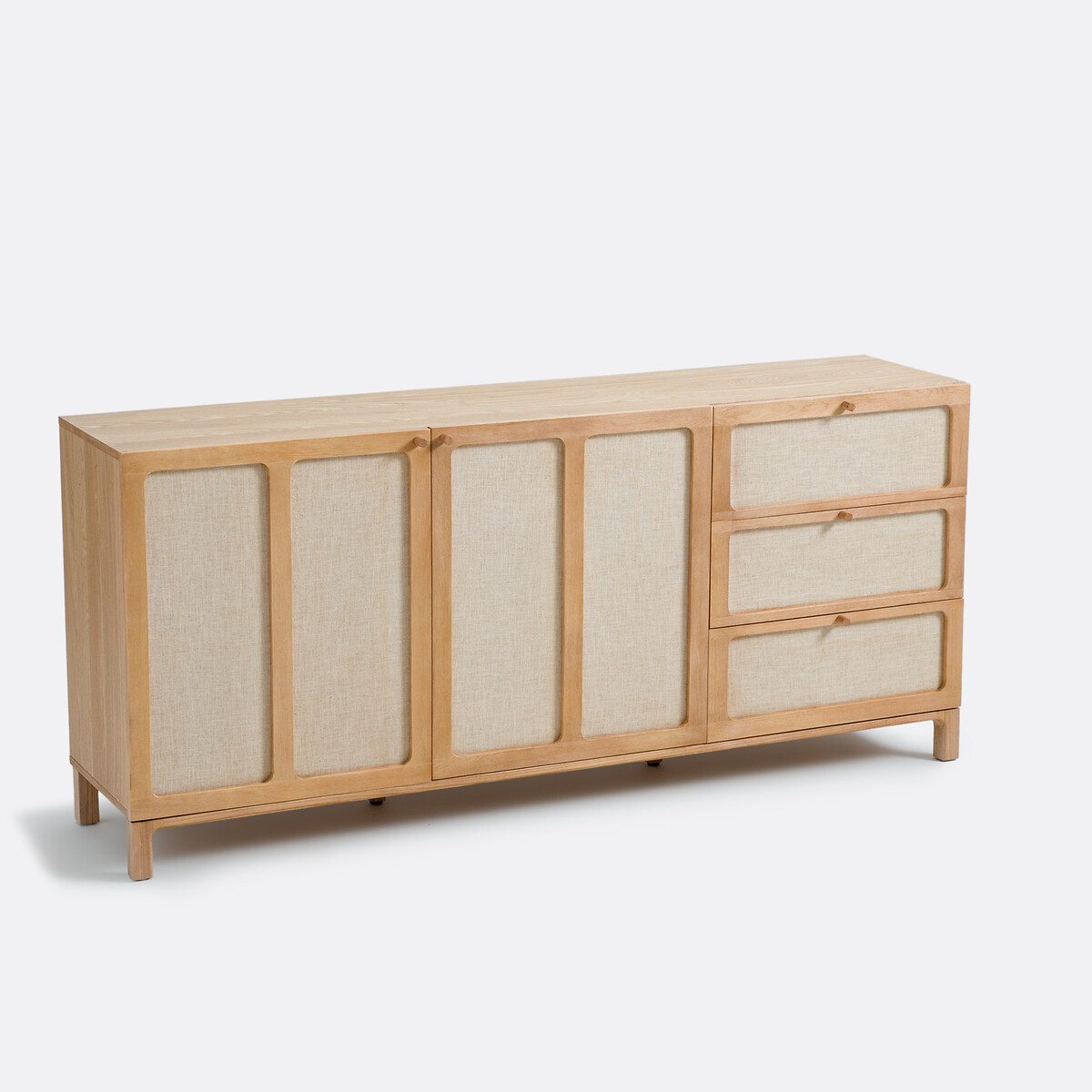 Buffet enfilade, frêne et lin, Esmara teinté chêne /lin, LA REDOUTE INTERIEURS