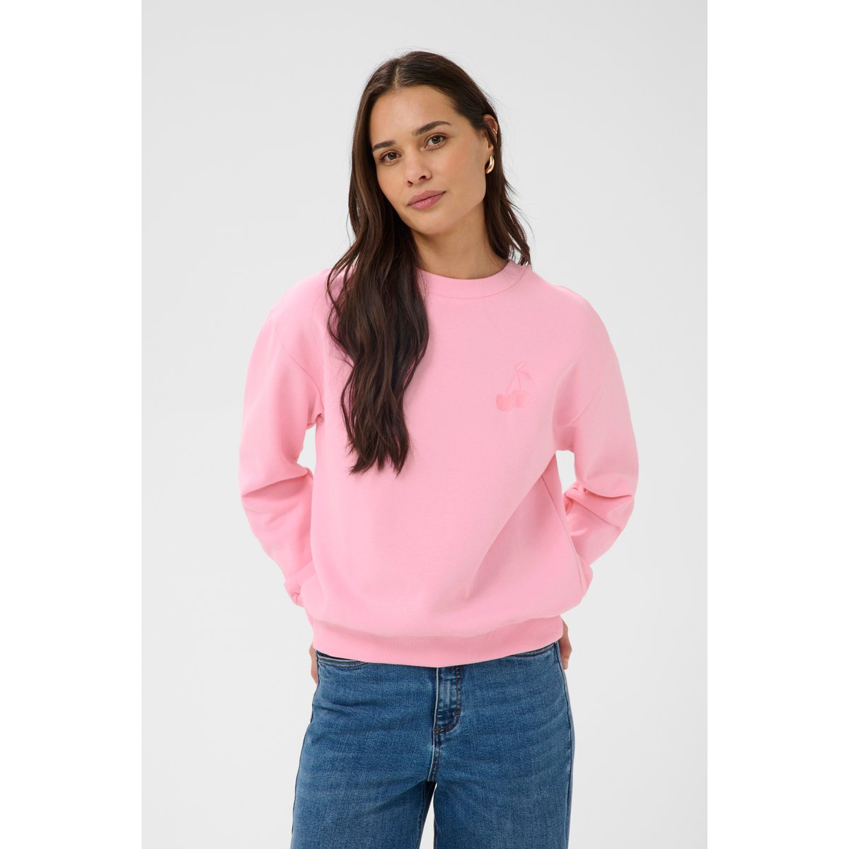 Sweatshirt rose pink frosting, KAFFE