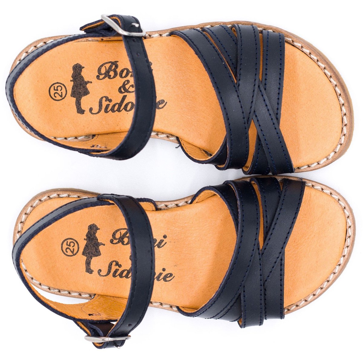 Boni Mini Iris - sandale bébé fille bleu marine, BONI&SIDONIE