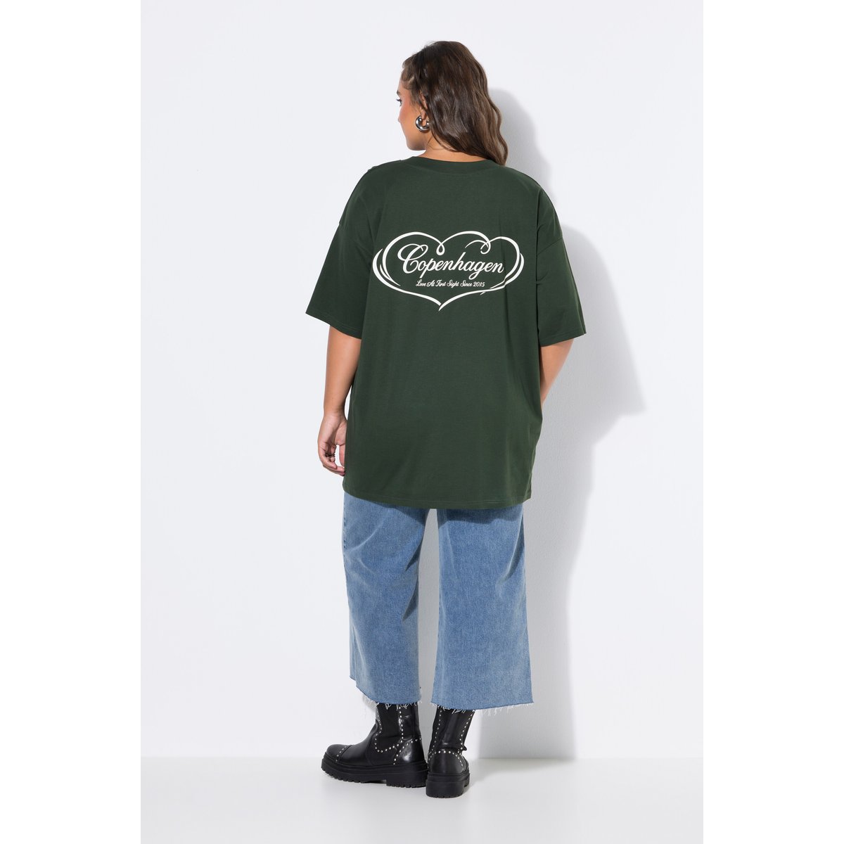 T-shirt, coupe oversize olive foncé, STUDIO UNTOLD