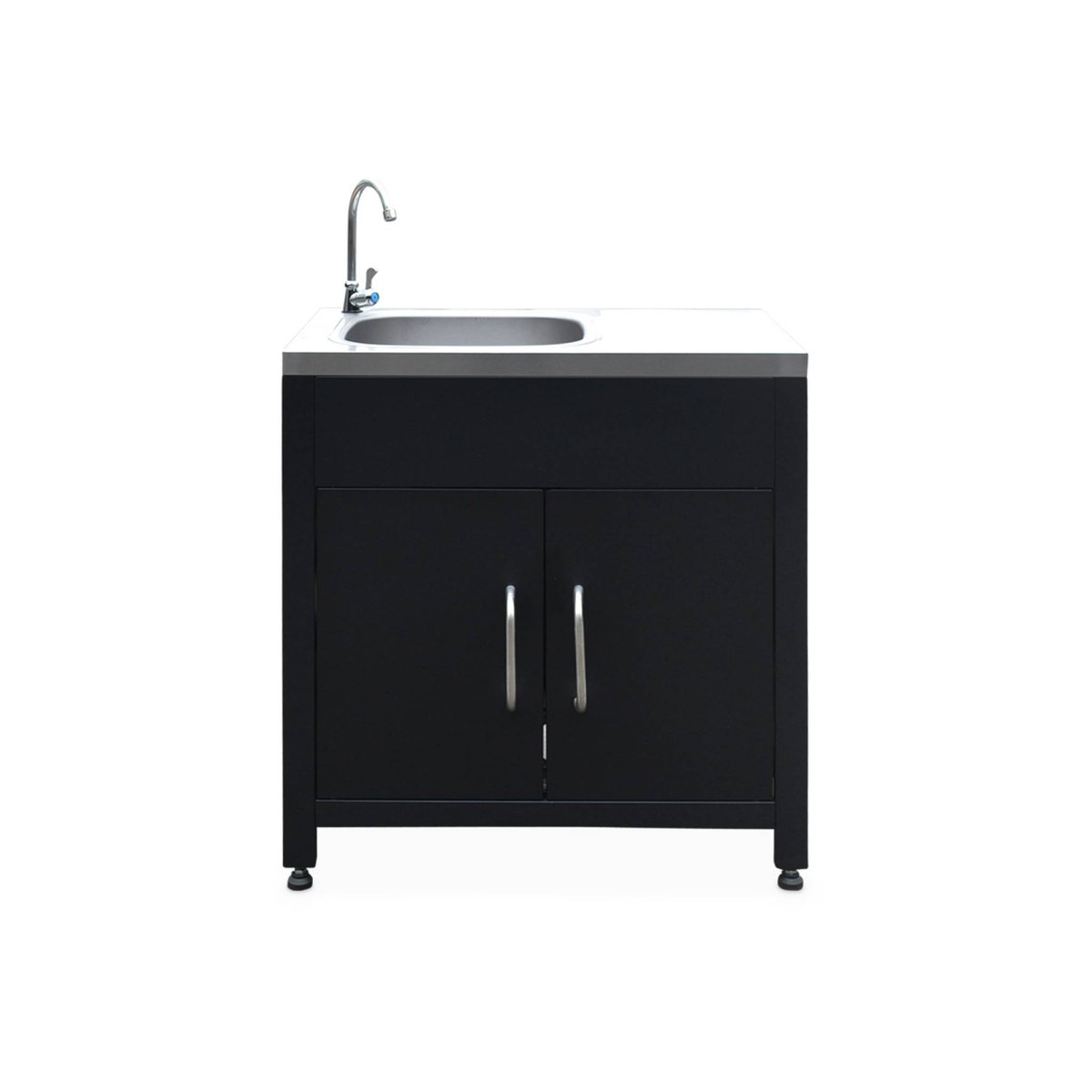 Cuisine extérieure 4 modules acier inoxydable GRIMAUD 4 MODULES noir, SWEEEK