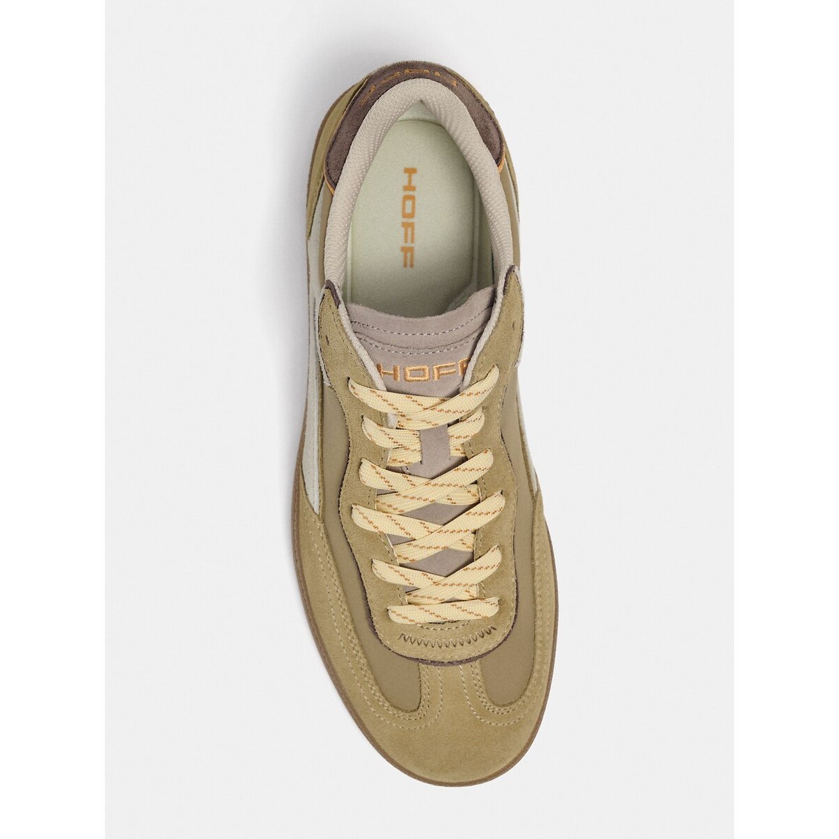 Baskets mix matières PARK KHAKI beige, HOFF