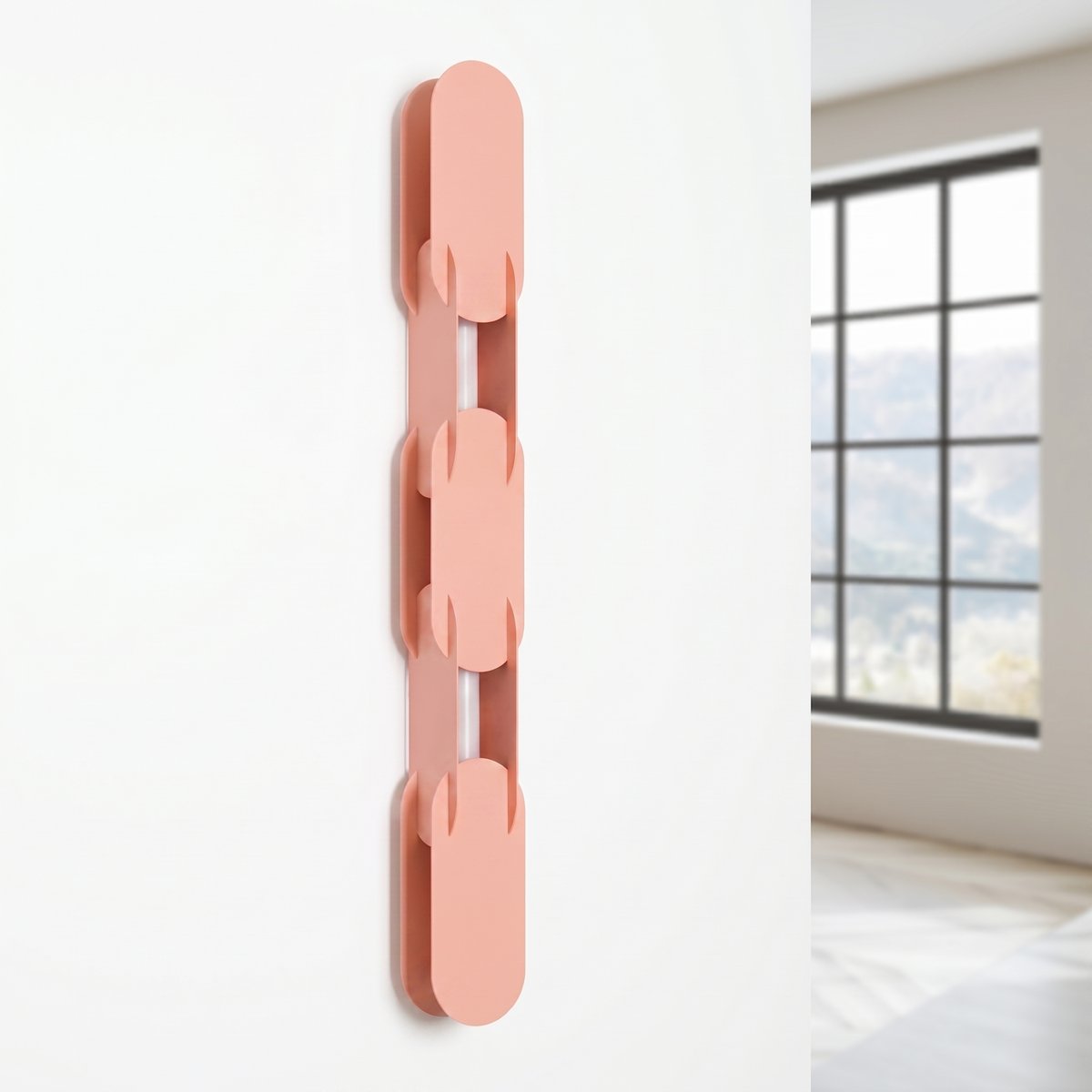 Applique murale Acier Pêche LED 1 Chain pêche, EDEN