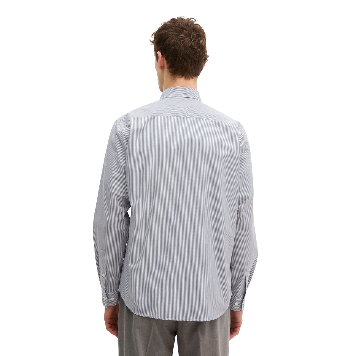 Chemise regular en popeline de coton bio gris, MARC O'POLO