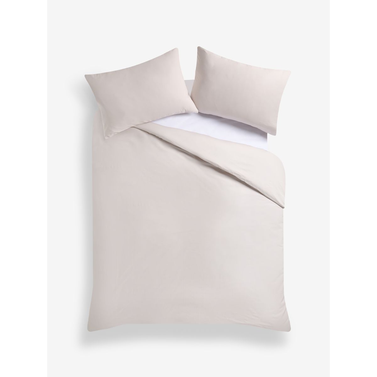 Housse de couette/taie d'oreiller 200 fils naturel, NEXT