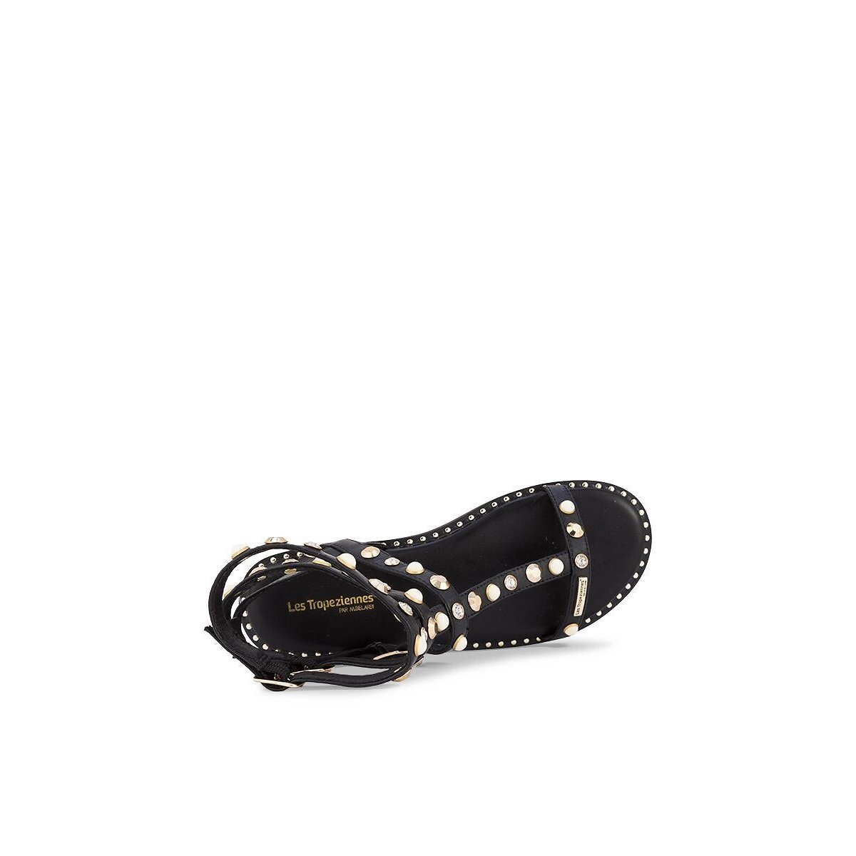Corly Leather Sandals black, LES TROPEZIENNES PAR M.BELARBI