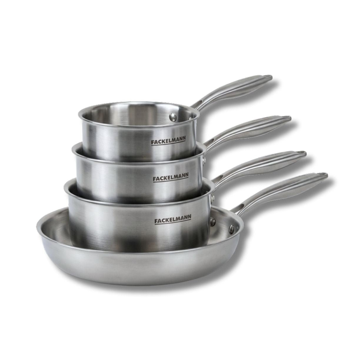 Batterie de cuisine 1 poêle 26cm + 2 casseroles 14/18cm VITA3 gris, FACKELMANN