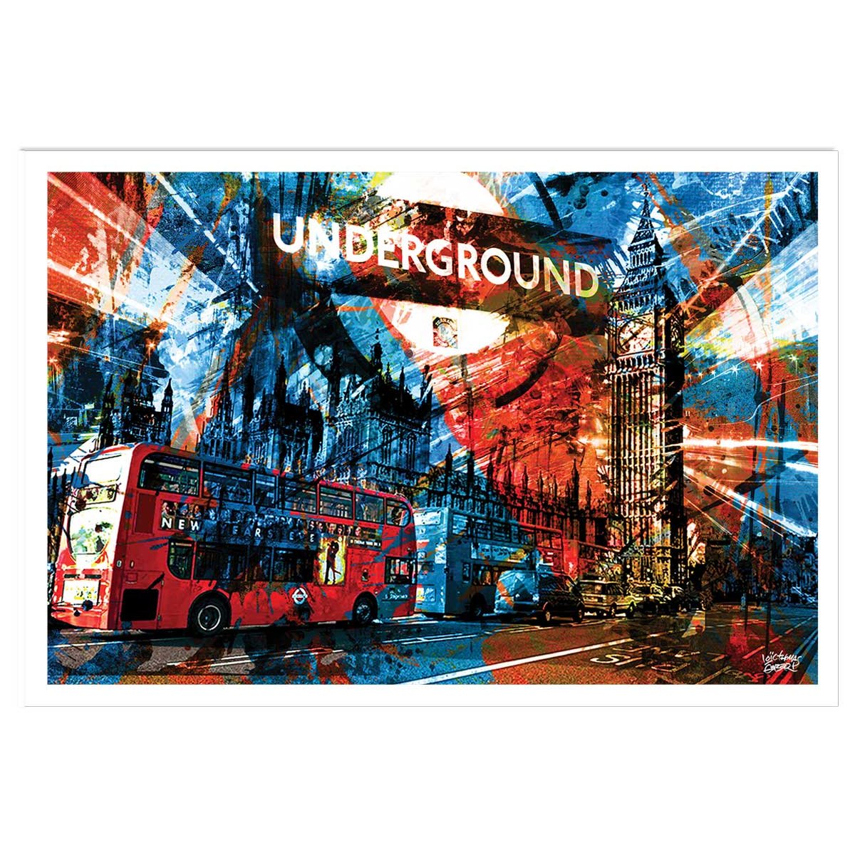 Affiche illustration graffiti london affiche seule, HEXOA
